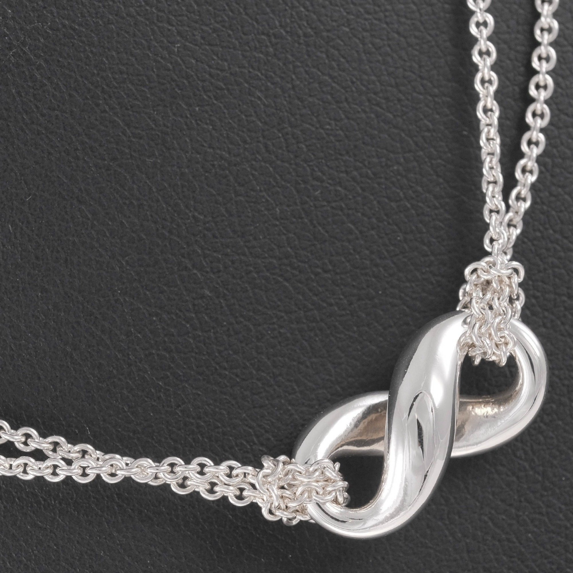 Tiffany Infinity Necklace Double Chain Silver 925 &Co. Women's